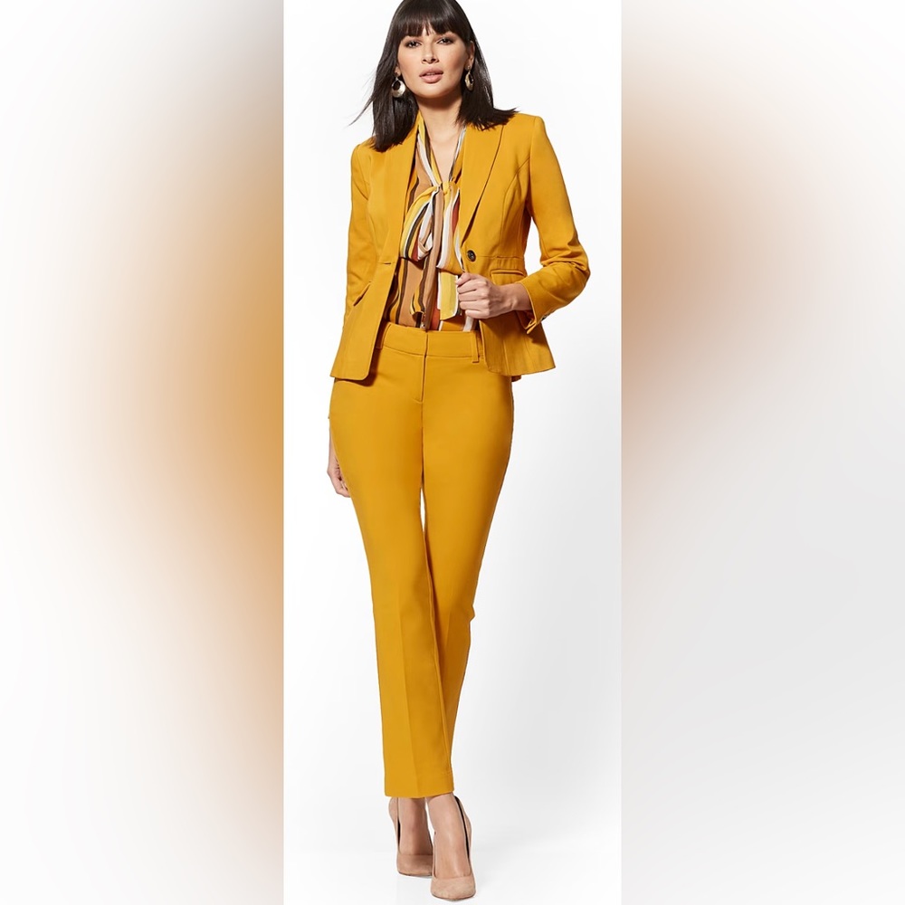 Mustard Yellow Straight Leg Pant Stretch Office-wear Never worn Sz. 2